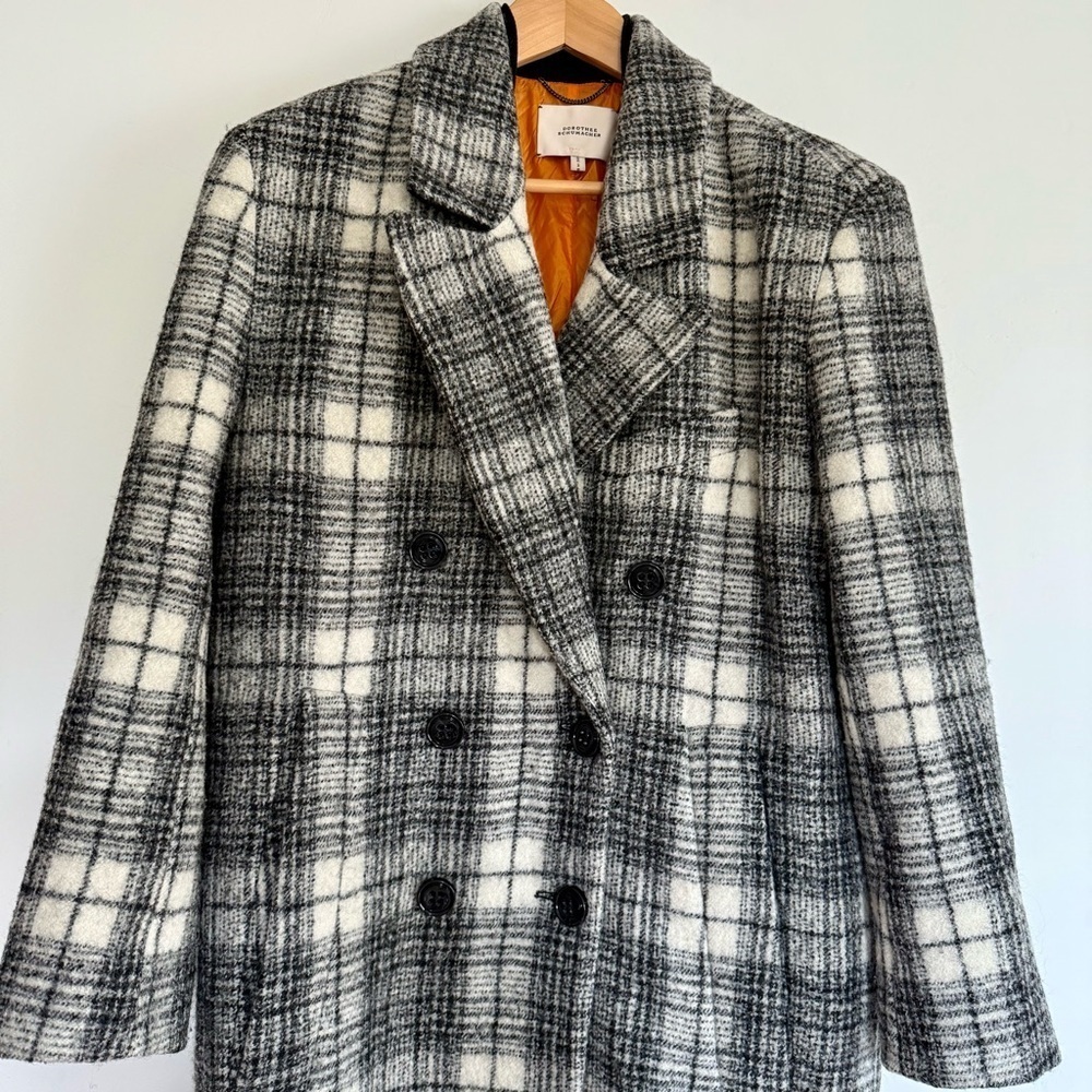 Dorothee Schumacher Checked Statement Wool Blend Coat | Size 2 | Pre-Loved - Picture 4 of 10